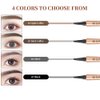 3D Microblading Eyebrow Tattoo Pencil 4 Fork Tip, Waterproof Magic Eyebrow Pencil Microblading Eyebrow Pencil, Natural Long-Lasting Fine Stroke Eyebrow Pencil with Micro-Fork Tip (B-Light Brown)