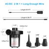 AGPTEK Electric Air Pump, Portable Quick-Fill Air Pump with 3 Nozzles, 4.5kPa, 110V AC/12V DC, Inflator/Deflator Pumps for Outdoor Camping, Inflatable Air Mattress Beds, Boats, Swimming Ring