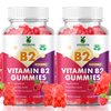 VCCHUYH Vitamin B2 Gummies for Kids & Adults, VIT B2 Riboflavin 400mg Supplement with Magnesium for Migraine Relief & Nervous System Support, Non-GMO, Vegan, Raspberry Flavor 120 Count