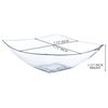 PLASTICPRO Disposable 32 ounce Square Serving Bowls, Party Snack or Salad Bowl, Medium, Plastic Crystal Clear Pack of 4