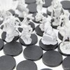 SIXPOINTS 100 Pieces Round Plastic Model Bases 25mm or 0.98inch,Figure Display Stands Compatible with Gaming Miniatures or Wargames Role Playing Board Game Figure Toy (100PCS-25MM-BLACK)