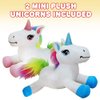 ArtCreativity Mini Plush Unicorn Stuffed Animals, 7 Inch Set of 2, Soft and Cuddly Unicorn Toys for Girls and Boys, Cute Home, Bedroom, and Nursery Decor, Princess Gifts for Kids,