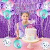 SKJIAYEE Mermaid Birthday Decorations Kit - Contain 20 Mermaid Latex Balloons, Mermaid Crown, Mermaid Banner, Mermaid Cake Topper, Mermaid Sash, Great for Girls Mermaid Theme Birthday Party Supplies