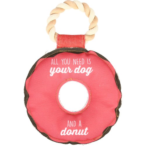 Pavilion Gift Company All You Need Donut Dog Toy, 10", Pink
