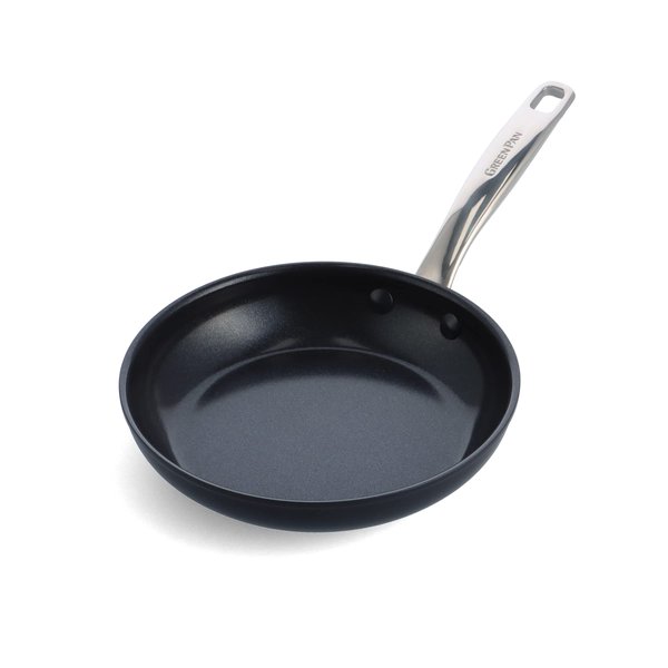 GreenPan Chatham Prime Midnight Hard Anodized Healthy Ceramic Nonstick, 8" Frying Pan Skillet, PFAS-Free, Dishwasher Safe, Oven Safe, Black