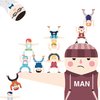 OLMURI Stacking Figure Toys, Fun Balancing Building Blocks Game for 3 4 5 6 7 8 + Years Old Boys Girls, Family Stacking Games with 12 PCS Figure Blocks and Balls, Preschool Party Favors Birthday Gifts