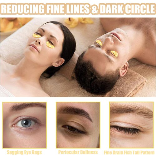 TIRDET 30 Pairs Lip Mask & Under Eye Mask, 24K Crystal Collagen Under Eye Patches for Puffy Eyes, Reducing Fine Lines & Dark Circle, Collagen Lip Mask Sheet Effectively Nourishes the Lip & Eye Skin