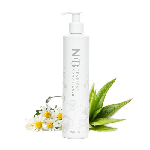 N+B Tearless Hair Conditioner | Gentle Tear-Free, Hypoallergenic, Hydrates, Shines | Made w/ Organic Ingredients | For All Ages & For All Hair Types, Sensitive Scalps & Fine Hair | 10oz