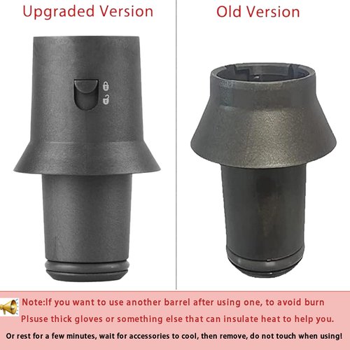 2In1 Long Hair Curling Barrels 1.6 Inch/40mm and Adapter for Airwrap Styler Into A Hair Dryer Combination