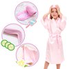 LaVenty Spa Party Favors Spa Party Supplies Spa Party Robe Satin Makeup Headband Blindfold Sleep Eyemask for Birthday Party