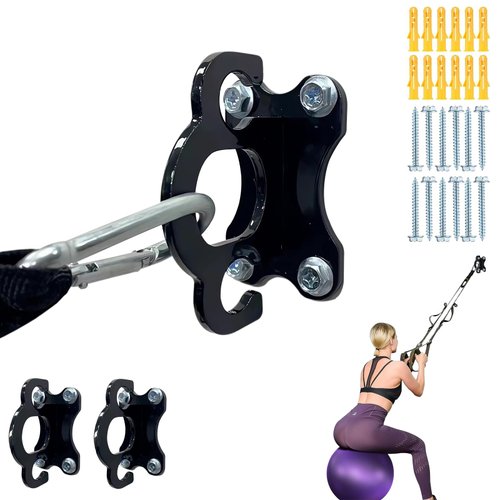 2024 Upgrade Resistance Bands Anchors 3 PCS, Wall Mount Anchors Hooks for Resistance Bands, Workout Bands, Home Gym, Exercise, Strength Training, Yoga
