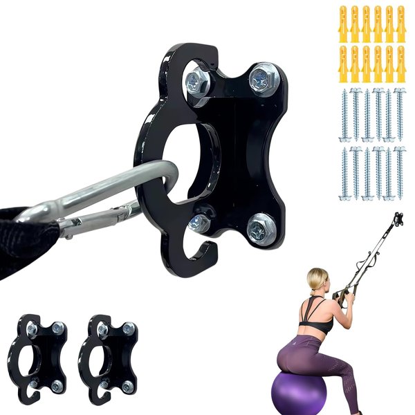2024 Upgrade Resistance Bands Anchors 3 PCS, Wall Mount Anchors Hooks for Resistance Bands, Workout Bands, Home Gym, Exercise, Strength Training, Yoga