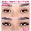 Fluffy Lash Clusters Kit 100pcs DIY Lash Extension Kit, Wispy Lash Clusters Kit Natural 8-16mm D Curl Eyelashes Extension Kit with Lash Bond and Seal and Lash Tweezers(100P-20Z-Kit)