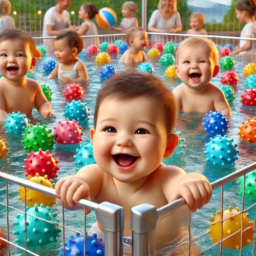 AppleRound 6-Pack of 7-inch Knobby Balls with 1 Air Pump - Fun Sensory Balls, Party Favors, Inflatable Bouncy Balls