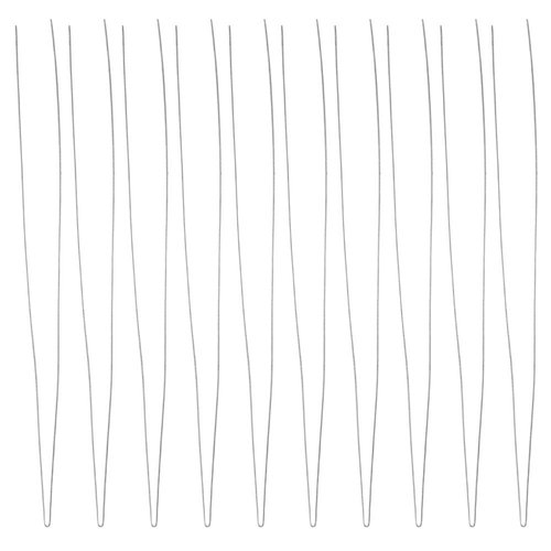 FoRapid 0.3mmx20cm Steel Wire Flexible Durable Collapsible Big Eye Embroidery Beading Needles Easy Threading Sewing Needles Open End for Any Thread Size Jewelry Making 10cm/4in(Folded Length) 10 pcs