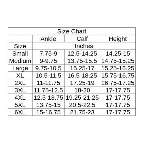 5XL Plus Size Mojo Compression Socks – X-Extra Wide Calf & Ankle - Knee length, 20-30mmHg, , Black – XXXXX-L Sports Compression Stockings