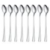 Long Handle Spoon, Coffee Stirrers, Premium Stainless Steel Ice Cream Spoon, Cocktail Stirring Spoons, Tea Spoons, Set of 8 (Silver)
