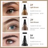 Magic 3D Microblading Eyebrow Pencil, Waterproof Eyebrow Pen,4 Tip Tip Tattoo Pencil Creates Natural Looking,Waterproof Makeup Fine Stroke Microblading Eyebrow Pencil (B)