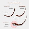 Curacoro Brown Eclipse Flat Lash Extensions - Mixed Length 8-15mm, Thickness 0.15mm, C CC D Curl, Brown Mink False Lashes, Matte Finish, Individual Eyelashes for Salon Use, Lightweight and Fluffy