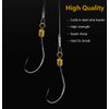 Dyxssm Fishing Hook and Leader, Fishing Rig Hooks with Wire Line Leader (14#)