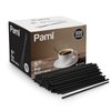 PAMI Disposable Coffee Black Sip Stirrers/Straws [Value Pack of 1000 Pcs] - 5” Plastic Cocktail Stirrers For Drinks- Beverage Stirrers For Hot & Cold Drinks- Swizzle Stirring Sticks For Coffee Bar