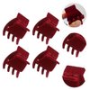 Beaupretty 4pcs Ponytail Artifact Mini Barrettes Women Jaw Clips Hair Claw Clip Goody Hair Clips for Women Small Jaw Clips for Hair Tiara Red Small Hair Catch The Side Velvet Miss