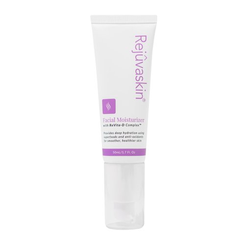 Rejuvaskin Facial Moisturizer With Revita-D Complex, Daily Face Moisturizer for Dry Skin, Reduces Wrinkles, Non-Greasy Hydrating Cream for Men & Women, Paraben-Free, 1.7 oz