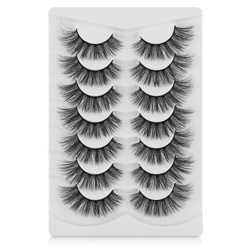 Eyelashes Natural Wispy Lashes 3D Volume Faux Mink Lashes Fluffy Long False Lashes 18MM Cat Eye Lashes A03