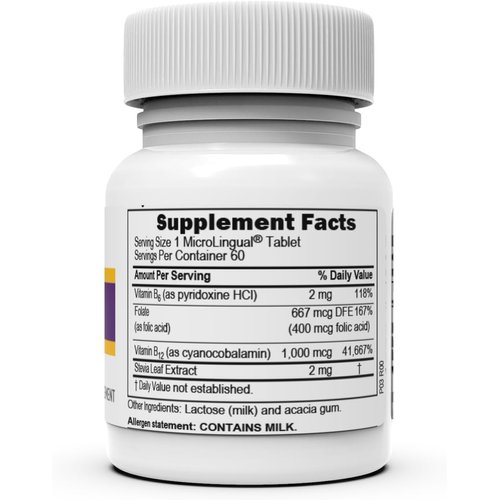 Superior Source No Shot Vitamin B12 Cyanocobalamin (1000 mcg), B6, Folic Acid, Quick Dissolve MicroLingual Tablets, 60 Count, Increase Energy, Healthy Heart, Boost Metabolism, Stress Support, Non-GMO