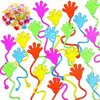 Leyndo 200 Pcs Glitter Sticky Hands Bulk Party Favors Sticky Hand for Kids Goodie Bag Stuffer Mini Stretchy Sticky Toys Kids Birthday Supplies Classroom Prize Easter Egg Treats Stuffing,5 Colors
