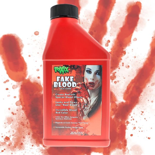 Fake Blood 16 Fl Oz - Realistic, Non-Toxic Vampire Blood for Halloween, Special Effects, Cosplay, Haunted House SFX Decor, Monster Gore