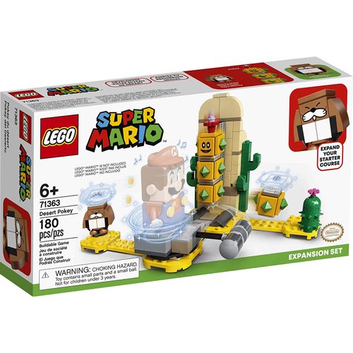 LEGO Super Mario Desert Pokey Expansion Set 71363 Building Kit; Toy for Creative Kids to Combine with The Super Mario Adventures with Mario Starter Course (71360) Playset (180 Pieces)