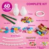 Klever Kits Button Flower Craft with 2 Vases - Make Your Own Flower Bouquet with Button and Felt - DIY Flower Kits Art and Crafts Gift for Birthday