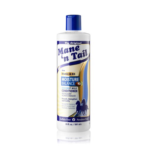 Mane 'n Tail Moisture Balance Conditioner with Coconut Milk & Biotin (20 Oz) | Sulfate-Free, Paraben-Free, Vegan Formula for Soft, Shiny Hair & Healthy Scalp