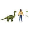 Jurassic World Camp Cretaceous Darius and Baby Brachiosaurus Human and Dino Pack with 2 Action Figures and 2 Accessories, Toy Gift Set and Collectible