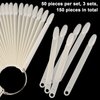 KINJOEK 3 Set Total 150 Tips Natural Nail Swatches Sticks, Nail Art Supplies Practice Display Sample Board for Polish Color Display and Home DIY, Natural