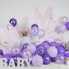 Purple Mixed Balloons, 60 PCS 12inch Lavender Balloons Metallic Purple and Purple Confetti Latex Balloons for Girls Birthday Baby Shower Bridal Shower Wedding Party Decorations