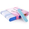 25pcs - PANA Mini Double-Sided Emery Nail File for Manicure, Pedicure, Natural, and Acrylic Nails - Blue/Light Blue (Grit 180/240)
