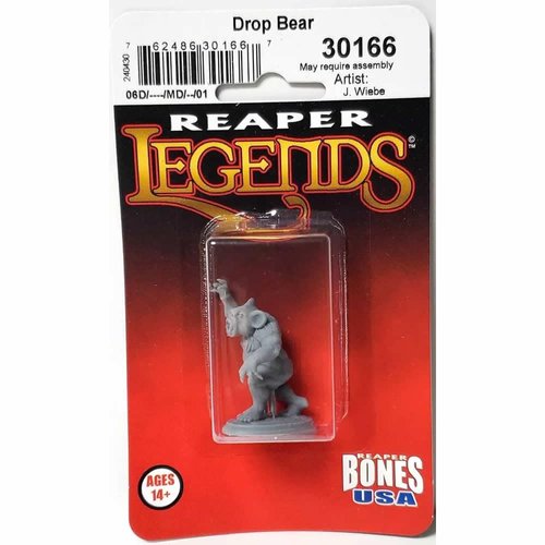 REAPER Dropbear Miniature Figure 25mm Heroic Scale Bones USA Miniatures