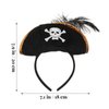 FRCOLOR Pirate Costume Accessories Pirate Hat Headband Halloween Skull Pirate Headband Headpiece Halloween Pirate Theme Party Costume Accessories for Cosplay Pirate Party Supplies