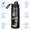 American Flag 20oz Sports Water Bottle | Insulated Water Bottle | Stainless Steel Water Bottle | Outdoor Sports, Hiking, Camping & Cycling-Vet Owned