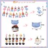JOPARY Cat Themed Birthday Party Decorations Supplies for Kids Girl, Including Happy Birthday Banners Cat Aluminum Film Balloons Cupcakes Topper Cat Balloons for Pet Cat Parties and Kids' Birthdays
