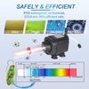 TARARIUM Aquarium Filter w/Cycle Timer U-V Light Green Clean Machine for 10-40 Gal. Small Fish Turtle Tank Algal Killing Swirl Turbo Saltwater Freshwater Submersible Internal 132 GPH 4in1 Water Pump