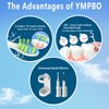 YMPBO 10 Pack Toothbrush Replacement Heads Compatible with 7AM2M AM101/AM105 Electric Toothbrush, Soft Dupont Brush Bristles, White