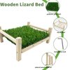 FlidRunest Bird Foraging Bed, Parrot Hammock Bed, Parrot Grass Perch Bed, Bird Perch Conure Platform Grass Forage Toy for Parakeet, Parrot, Cockatiel, Lovebird, Budgie