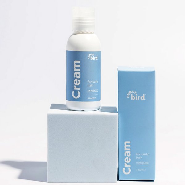 Curly Bird Curl Defining Styling Cream | For Adults & Kids | Natural and Organic Ingredients | Medium Hold Without the Crunch | Artifical Fragrance Free | 3 FL OZ Travel Size