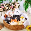 Libima 9 Pcs Mini Stuffed Keychains 3.15 Inch Small Plush Bulk Ornaments for Kids Birthday Party Favors Gifts Xmas Tree Hanging Stocking Stuffers (Cat)