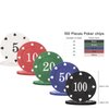 Poker Chips, Professional Poker Chips, Denomination Poker Chips Set, Texas Hold Poker Chip Set, Colorful Poker Chips, Dice Striped Poker Chips for Card Blackjack Games Homes Parties 100 Pieces