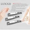 Luxxii (3 Pack) Nail Clippers Set with Nail File Toenail Clippers Nail Cutter Clipper Gift Set for Men and Women
