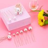 36 Pcs Wedding Pearl Hair Pins Bridal Pearl Rhinestone U Shape Barrette Wedding Hair Accessories, Pearl Bobby Hair Pins Clips for Brides Bridesmaid Women Girls